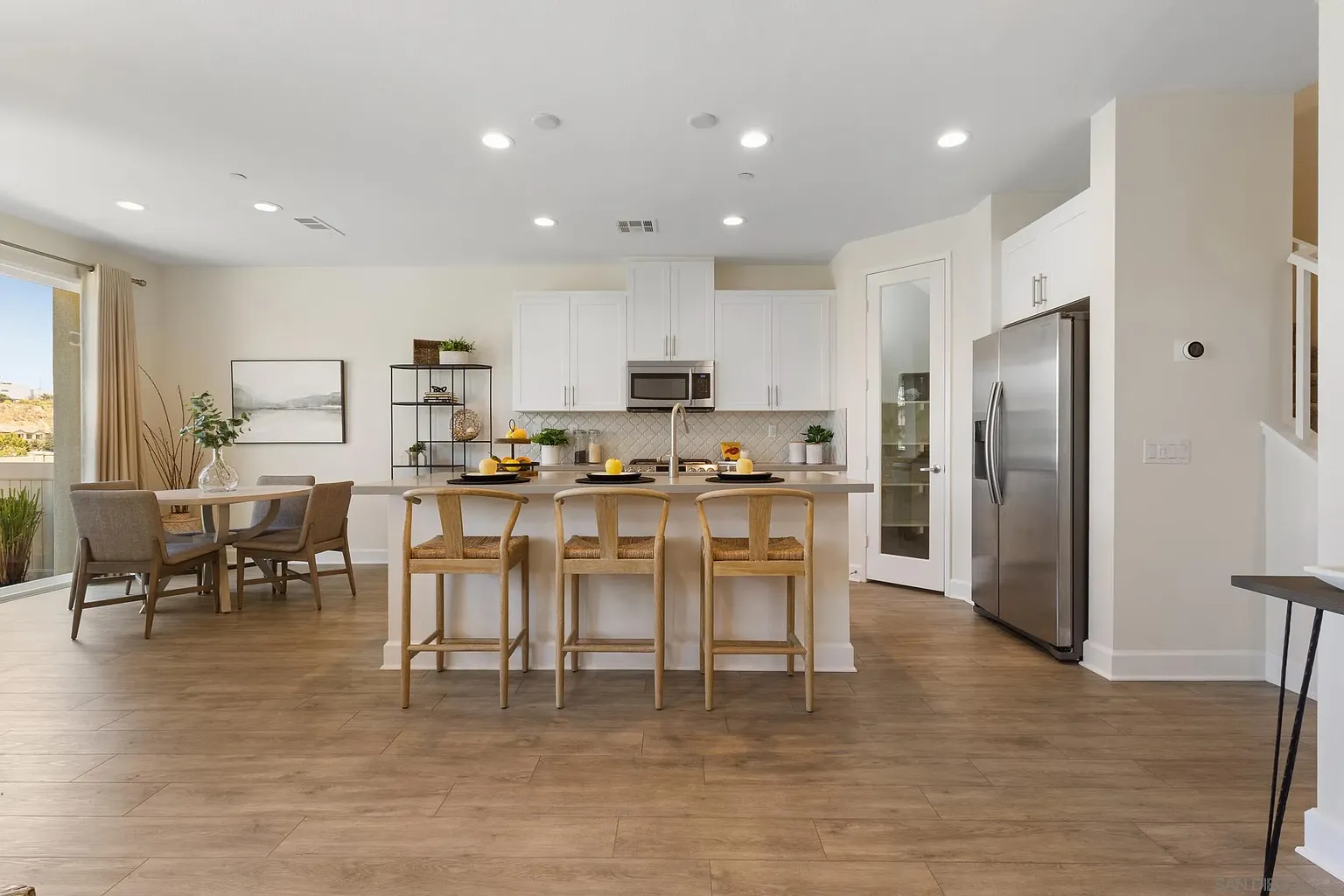 Interior of a beautifully staged home